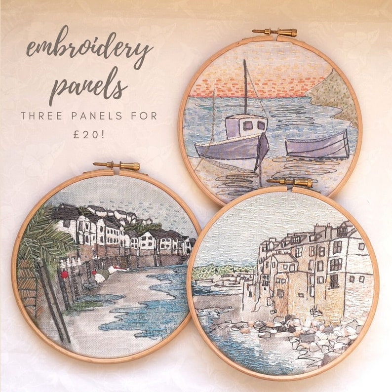 Embroidery Kit coastal Etsy