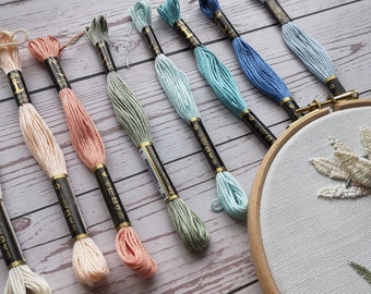 Faded beauty hand embroidery thread pack