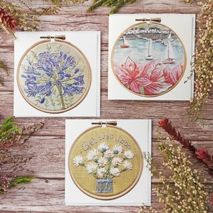 Set van 3 wenskaarten - Multipack kunstkaarten - Kaartenset - Botanisch kaartenpakket - Kaarten voor alle gelegenheden - Blanco binnenkant - Luxe kaartenpakket