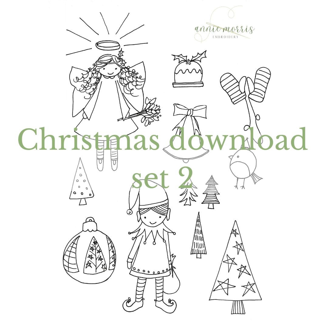 Christmas Embroidery PDF Pattern Collection (set 2) - Etsy