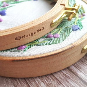 Nurge Premium Quality 16 mm Wood Embroidery Hoop, Cross Stitch Hoop with  Gold Plated Adjustable Brass Screw (10 cm, 3.93 inch)