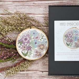 Embroidery kit - Birdsong Botanical hoop art embroidery design
