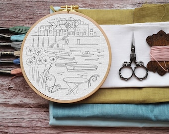 Mauseloch Küsten Stickdatei: DIY Handstichmuster (PDF-Muster)