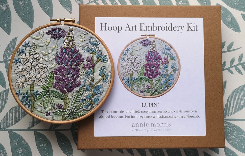 Botanical embroidery Kit Etsy