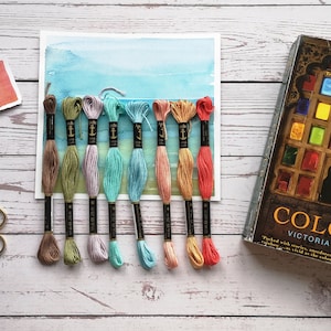 Indian summer floral Embroidery thread Pack