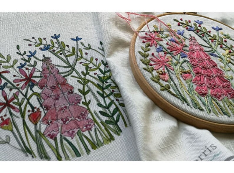 Botanical embroidery Kit Etsy