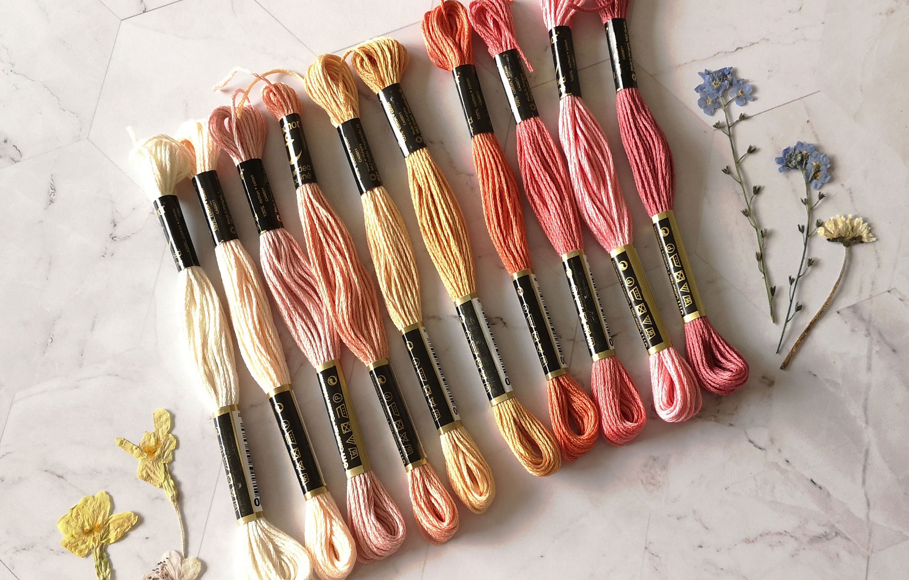 Pastel embroidery thread Pack Etsy