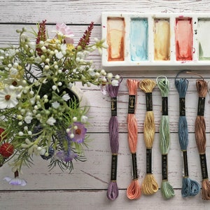 Springtime gardening Mixed Embroidery thread Pack