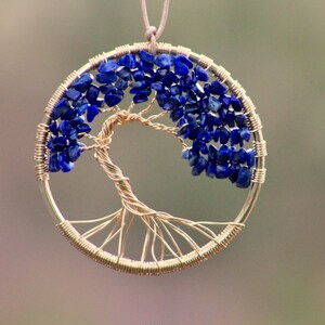Speak Your Truth with Lapis Lazuli Crystal Beaded Tree Of Life