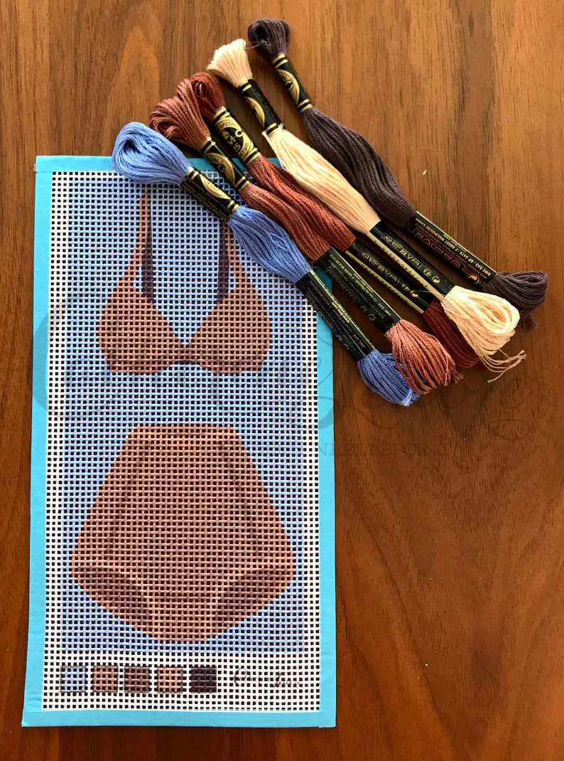 Old Fashioned Underwear Needlepoint Kit Light Brown Underwear Needlepoint Kit DIY Stitch Kit