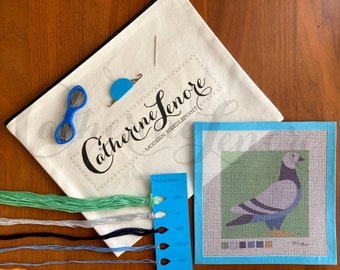 DIY Stitch Kit | Pigeon | Birds Needlepoint Kit
