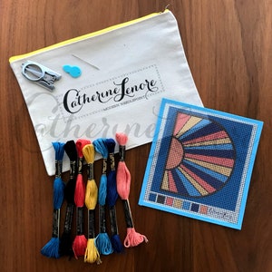 DIY Stitch Kit |  Sunset Letter (A - Z Initial) Needlepoint Kit