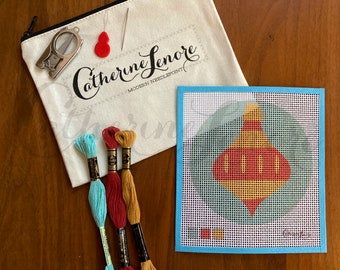 DIY Stitch Kit | Vintage Ornament | Holidays Needlepoint Kit