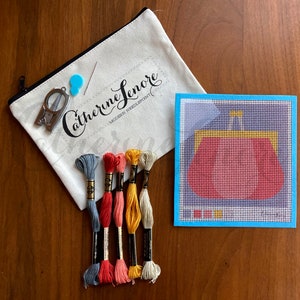 DIY Stitch Kit | Red Coin Purse | Purses Needlepoint Kit