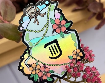 FFXIV Inspired Bard Soul Crystal Vial Sticker - Holographic Vinyl