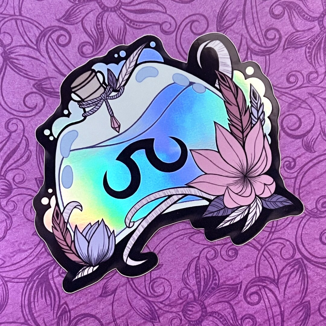 FFXIV Inspired Scholar Soul Stone Vial - Holographic Gloss Vinyl ...