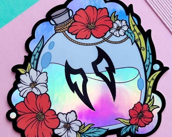 FFXIV Inspired Viper Soul Crystal Vial Sticker - Holographic Vinyl