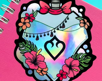 FFXIV Inspired Dancer Soul Crystal Vial Sticker - Holographic Vinyl