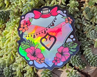 FFXIV Inspired Dancer Soul Crystal Vial Sticker - Holographic Vinyl