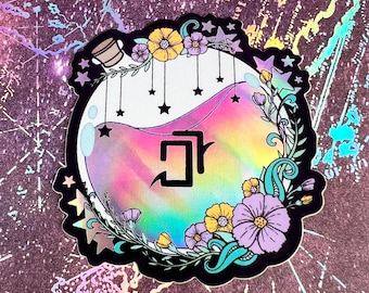 FFXIV Inspired Astrologian Soul Crystal Vial Sticker - Holographic Vinyl