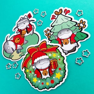 Holiday Namazu Stickers | Weatherproof/Waterproof Matte Vinyl