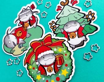 Holiday Namazu Stickers | Weatherproof/Waterproof Matte Vinyl