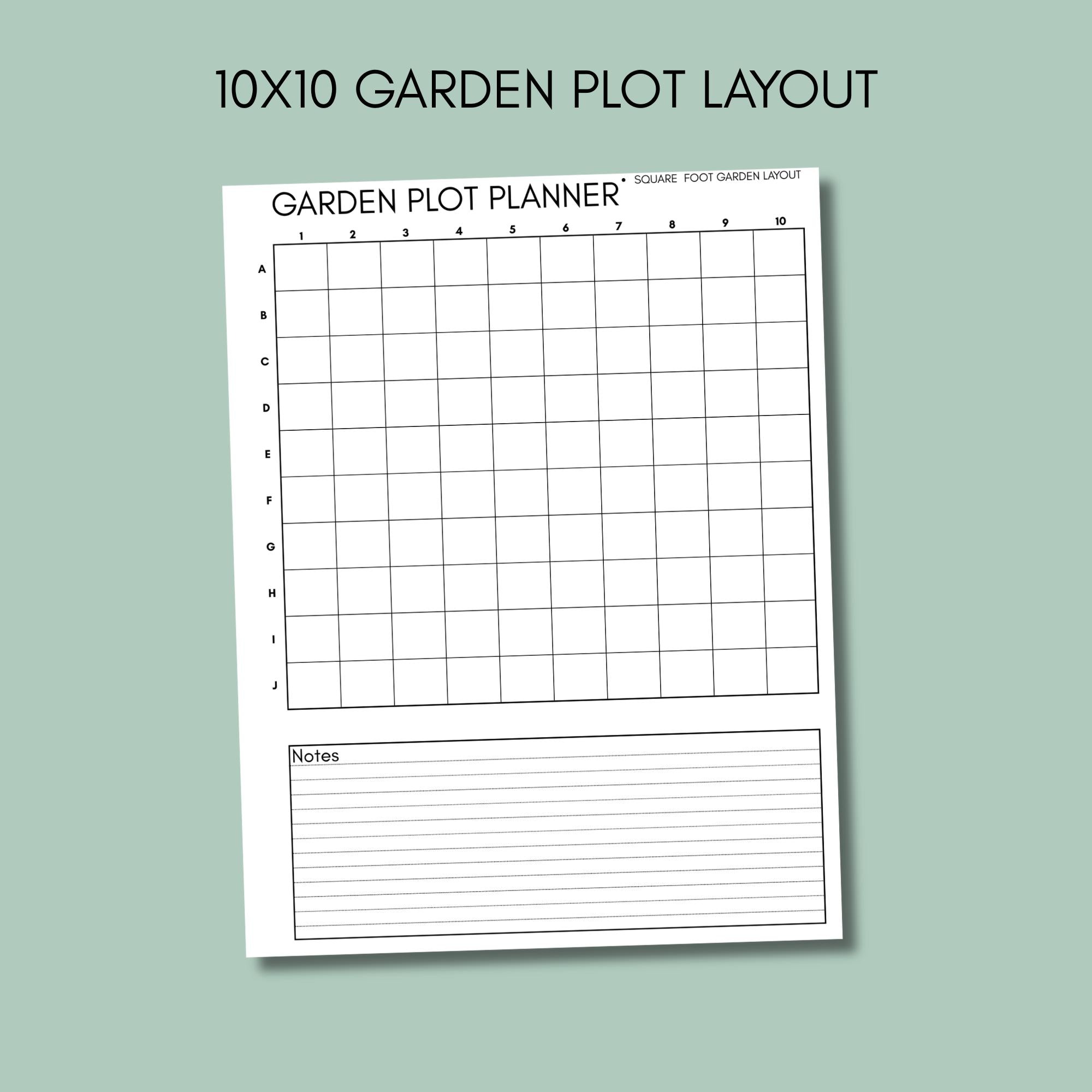 Garden Planner Printable | Seed Log, Harvest Tracker, Grid Layout ...