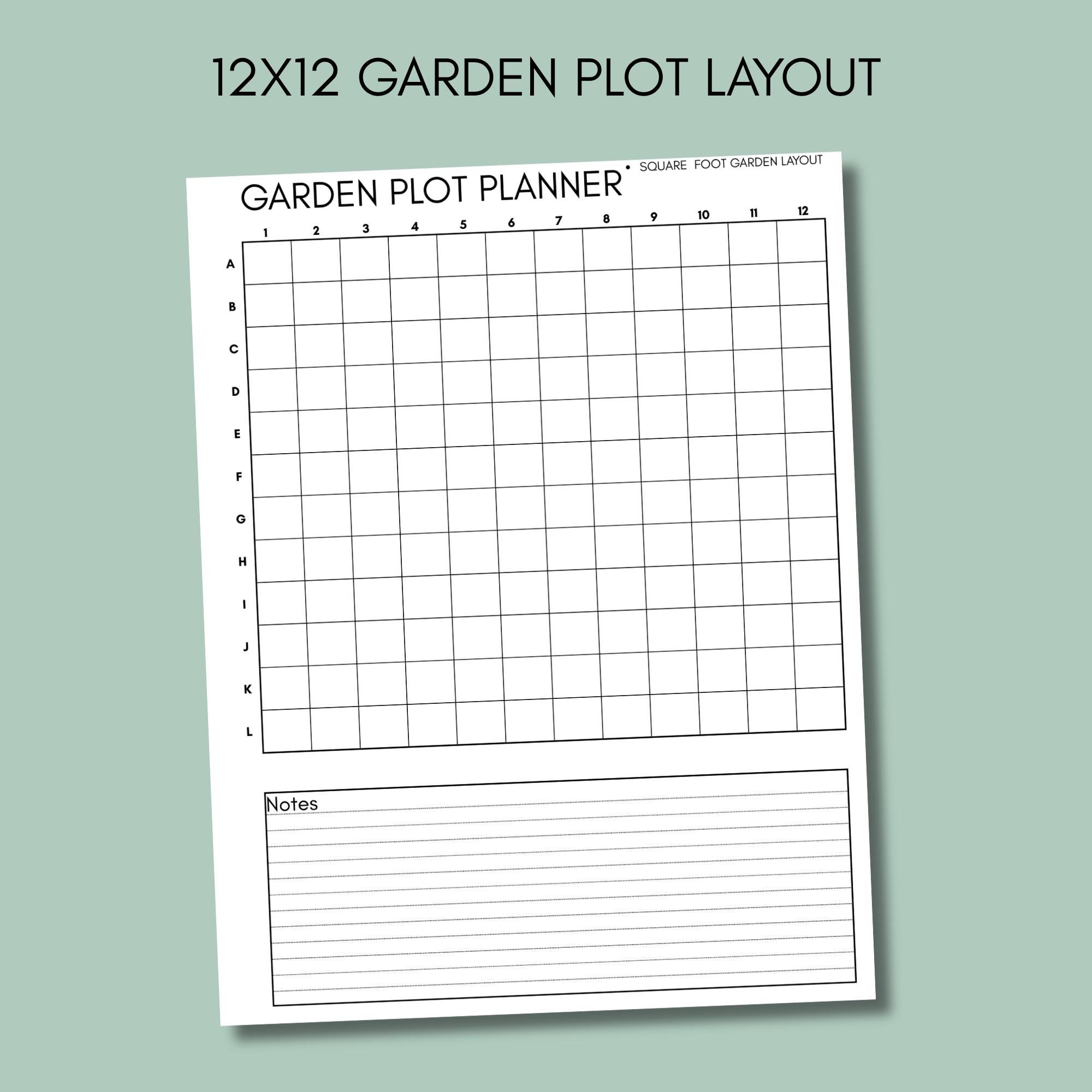 Garden Planner Printable | Seed Log, Harvest Tracker, Grid Layout ...