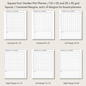 Garden Plot Planner Printable / Square Foot Garden Layout / Vegetable Garden Planner Page / Garden Grid Planner / Instant Download