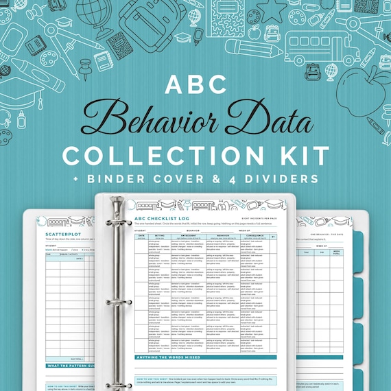 ABC Behavior Data Collection Sheets Printable, Special Education Behavior Tracking Forms, Scatterplot Frequency Duration Charts, SPED PDF