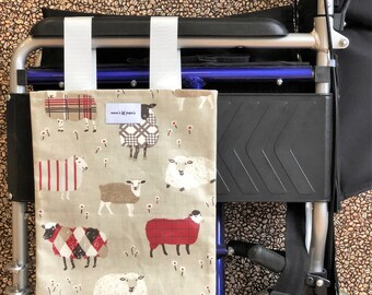 Sheeplious Wheelchair Bag / Mobility Aid / Zimmer Frame (PVC Material - Wipeable)