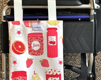 Jammelious Wheelchair Bag / Mobility Aid / Zimmer Frame Bag (Canvas Material - Washable)