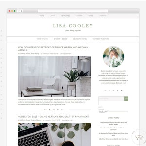 Minimalist WordPress Theme LisaCooley, Multipurpose WordPress Template, Fully Responsive WP Genesis Child Theme for Lifestyle, Travel Blog image 1