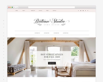 Feminine WordPress Theme - Britian, Multipurpose WordPress eCommerce Template, Genesis - Elementor, Fully Responsive WordPress Child Theme