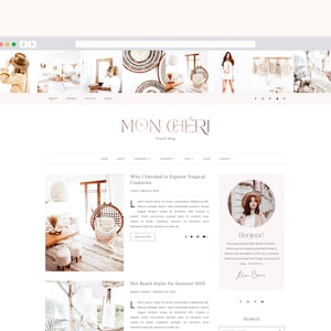 Feminine WordPress Theme - Moncheri, Multipurpose WordPress eCommerce Template, Fully Responsive WordPress Genesis - Elementor Child Theme