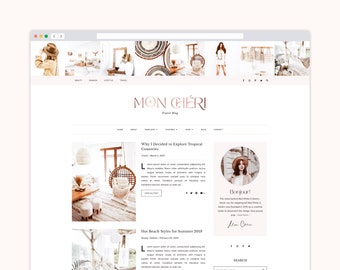 Feminine WordPress Theme - Moncheri, Multipurpose WordPress eCommerce Template, Fully Responsive WordPress Genesis - Elementor Child Theme