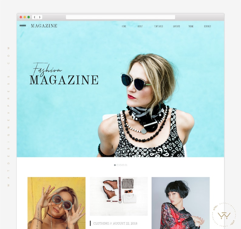 Feminines WordPress Theme Magazin, Multipurpose WordPress eAldehyd Template, Genesis Elementor, Voll responsives WordPress Child Theme Bild 1