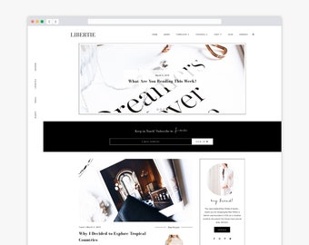 NEW! Elementor WordPress Theme for Bloggers - Libertie, WordPress WooCommerce Theme, Responsive WordPress, Minimal Genesis Child Theme