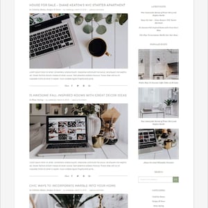 Minimalist WordPress Theme LisaCooley, Multipurpose WordPress Template, Fully Responsive WP Genesis Child Theme for Lifestyle, Travel Blog image 2