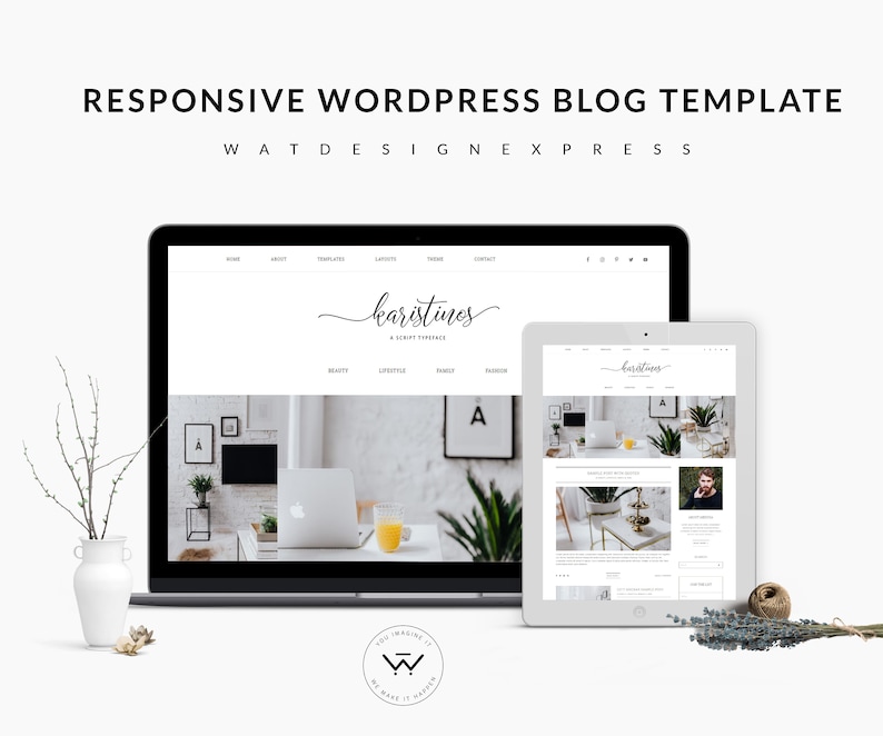 Minimalist WordPress Theme Karistinos, Multipurpose WordPress Template, Fully Responsive WordPress Genesis Child Theme for Bloggers image 3