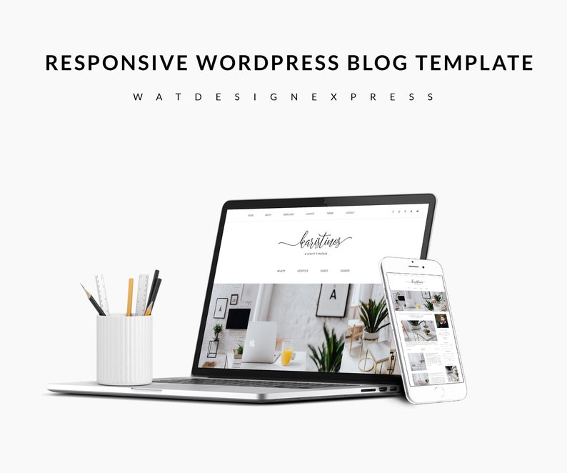 Minimalist WordPress Theme Karistinos, Multipurpose WordPress Template, Fully Responsive WordPress Genesis Child Theme for Bloggers image 4