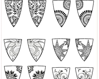 J2104 (Earring Pairs #1) Rolling Mill Low Relief Pattern 5"x7" (Laser Engraved Paper)