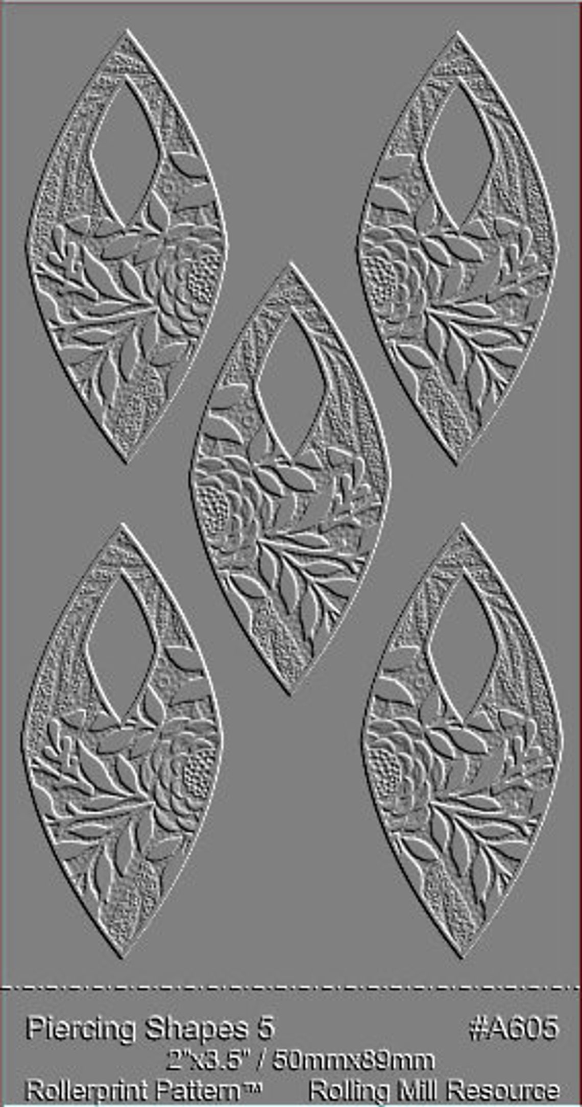 A605 (piercing Shapes 5, Low Relief Pattern for the Rolling Mill and ...