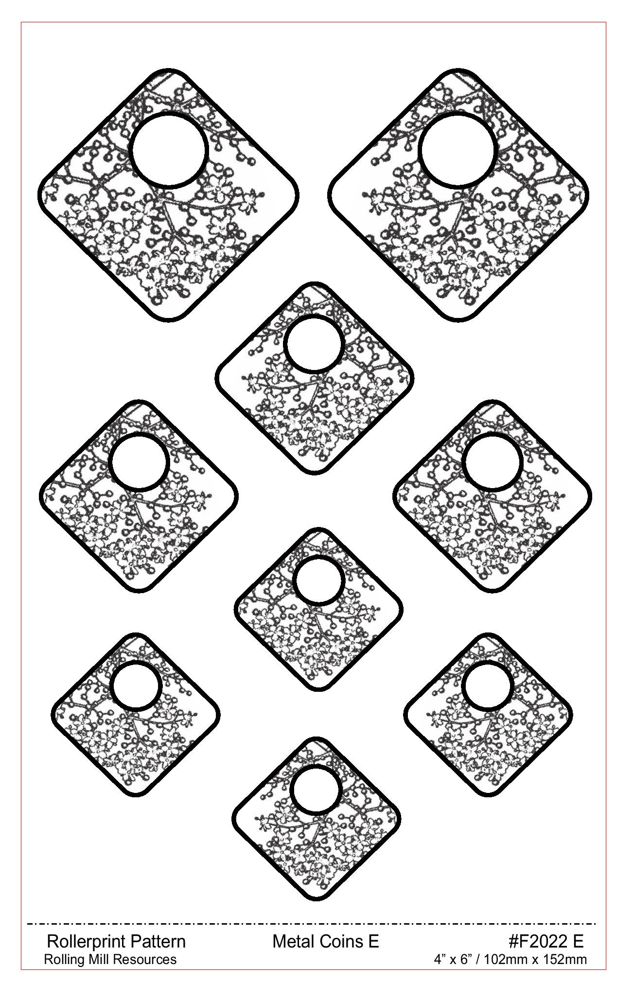 2022 A-H (metal Coins - Variations A-H) Rolling Mill Low Relief Pattern ...