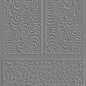 J820 Katagami I Rolling Mill Low Relief Pattern 5x7 Laser Engraved Paper image 2