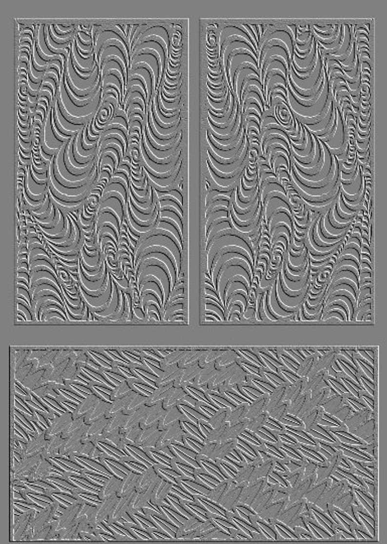 J820 Katagami I Rolling Mill Low Relief Pattern 5x7 Laser Engraved Paper image 2