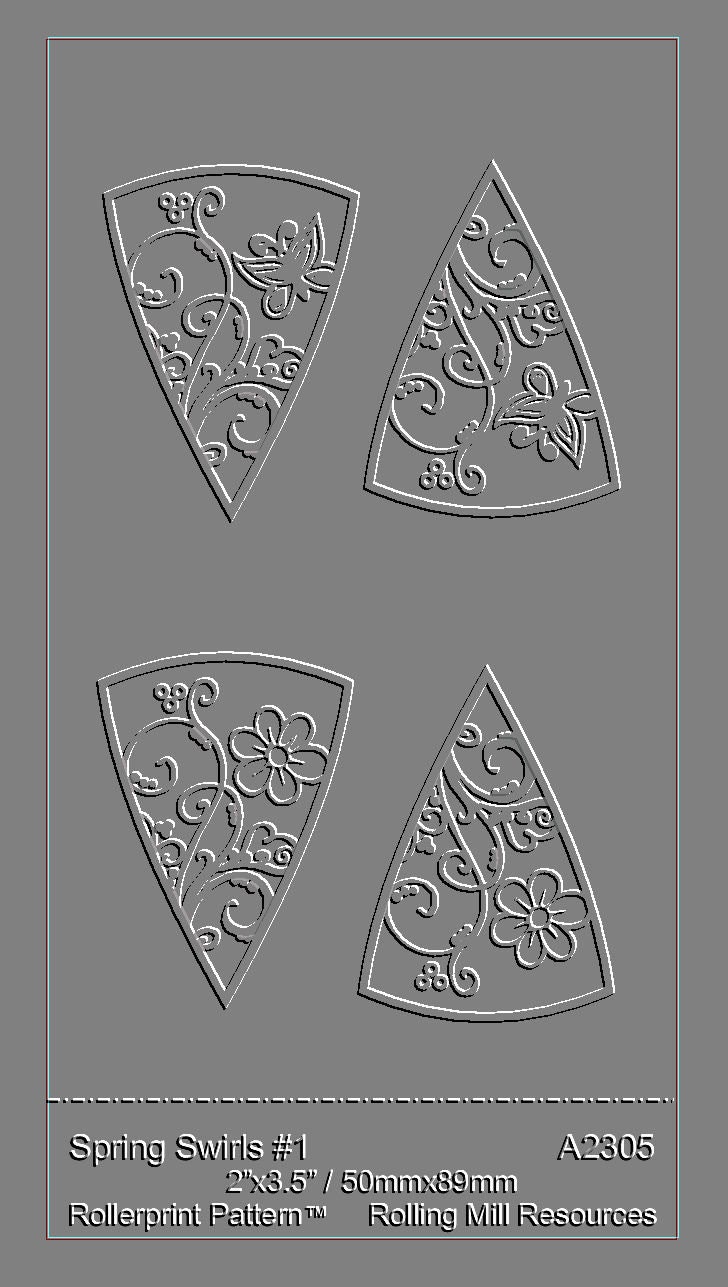 2305 (spring Swirls #1) Low Relief Pattern 2