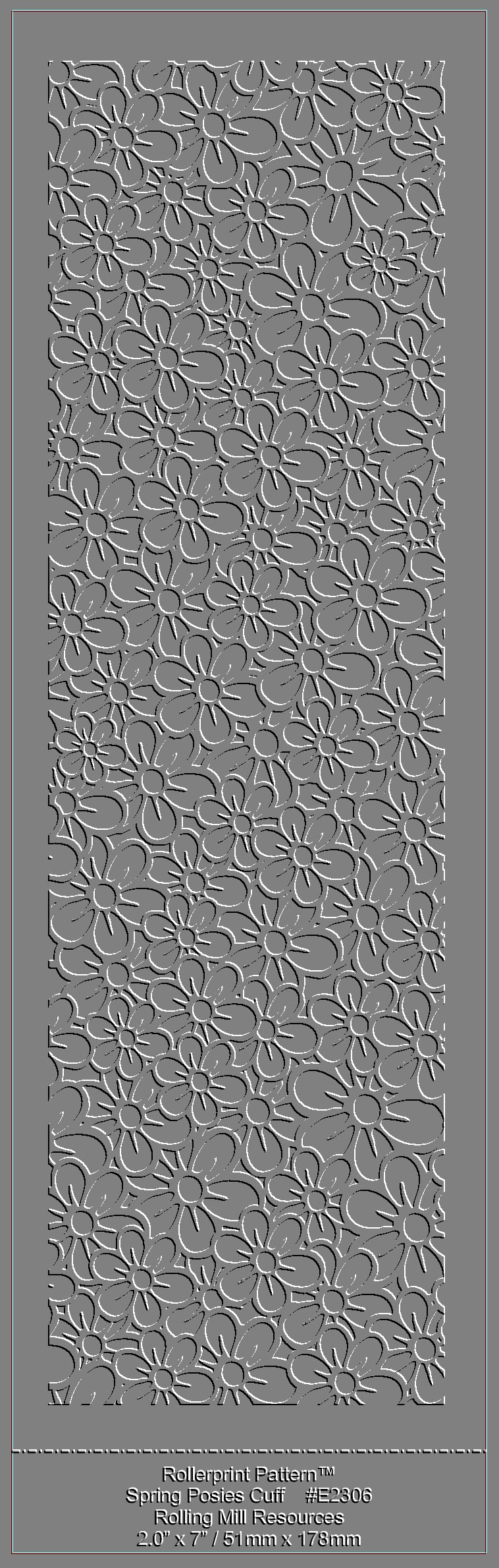 2306 (spring Posies) Low Relief Pattern 3