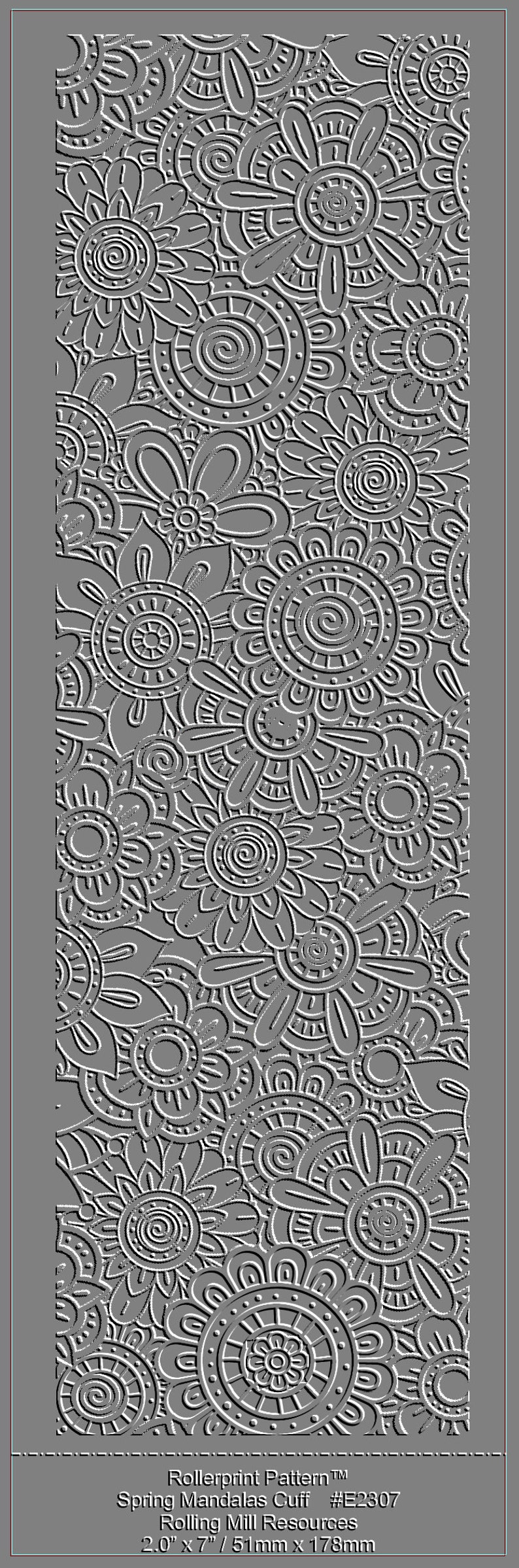 2307 (spring Mandalas) Low Relief Pattern 3