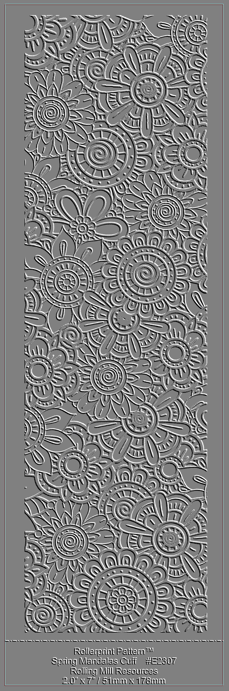 2307 (spring Mandalas) Low Relief Pattern 3